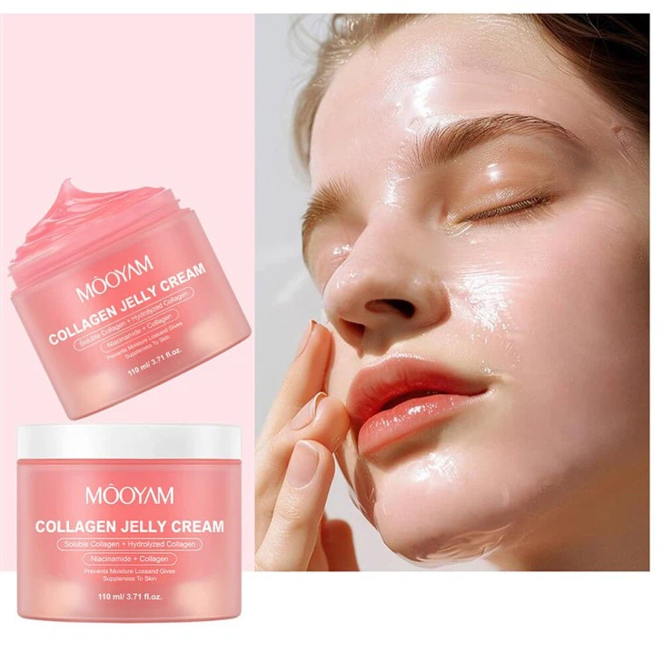 Custom Glowing Lightening Face Cream Overnight Hydrolyzed Collagen Niacinamide Moisturizing Collagen Jelly Cream price